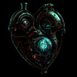 Ancient realistic glassy transparent luminated highly detailed mechanical biological steampunk glass transparent heart, very clear details, Beautiful: by N. C. Winters and Giuseppe Arcimboldo: gustav doré: Amanda sage: Matt hubel: professional photography: Vladimir manyukhin: Dan mumford Holographic moody: imposing: arcane: ethereal: magnificent: cinematic: masterpiece: divine: amazing depth of field: beautiful nature: 8k resolution