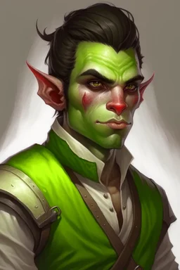 half orc young man scientist realism