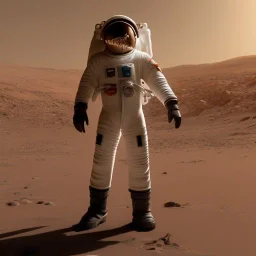 an astronaut on Mars, highly detailed, 3d