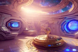 white and gold crystal cosmic and galactic ambiance cinema4d futuristic scifi home, full of details, smooth, bright sunshine，soft light atmosphere, light effect，vaporwave colorful, concept art, smooth, extremely sharp detail, finely tuned detail, ultra high definition, 8 k, unreal engine 5, ultra sharp focus