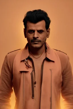 Indian actor Manoj Bajpayee, by Mahmoud Sai, Cartographic, Circuitry, Golden Hour, Closeup-View, 16k, Lumen Global Illumination, Diffraction Grading