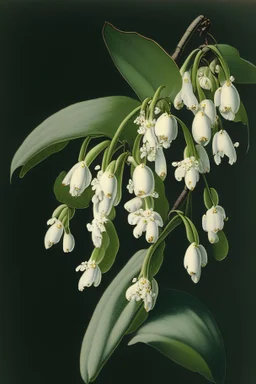 A very defined drawing of lilies of the valley