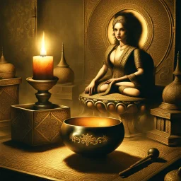 refine and improve this image, develop the intricacy of the patterns, make it more eerie and mystical.