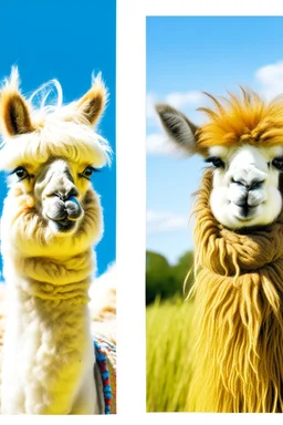 vitrail d'un lama cyberpunk