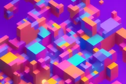 3D colorful geometric installation, simplistic, studio lighting, C4D, 16k, Behance, Artstation, centered, top down camera, vibrant