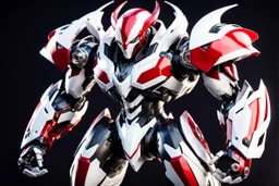 big venom robot with red and white color schemes, in the style of fairy academia, hard-edge style, agfa vista, dynamic pose, oshare kei, hurufiyya, rtx, close picture, intricate details, highly detailed, high details, detailed portrait, masterpiece,ultra detailed, ultra quality