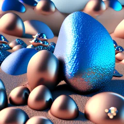 Wonderful pebbles, 30mm photography, 8k, 3d, sharp focus, Yves Tanguy, Max Ernst, Audubon, Amano, cinematic, photorealism, ZBrush, volumetric light, octane render, sparkles, blue eyes, surreal