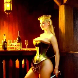 fullbody portrait 'beautiful face blonde massiveboobs medieval wench on tavern in medieval city',corset,painting by gaston bussiere, greg rutkowski, yoji shinkawa, yoshitaka amano, tsutomu nihei, donato giancola, tim hildebrandt, oil on canvas, cinematic composition,sharp image, extreme detail,((fit full head inside picture)),32k