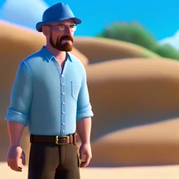 Walter white, realistic, 8k, beach background,fedora.