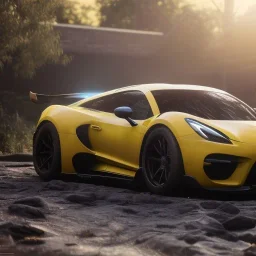 photo of a ultra realistic modified sport car, sunny, springs, cinematic lighting, studio lighting, battered, 4k, hyper realistic, focused, landscape, extreme details, unreal engine 5, cinematic, masterpiece