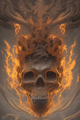 A beautiful highly detailed ornate intricate portrait of a flaming demon skull made of shiny obsidian glass :: reflective, glassy :: subtractive lighting, backlit :: by John William Waterhouse, Greg Rutkowski, HR Giger :: hyperrealistic, hyper detailed, photorealistic :: epic, incredible composition, amazing depth, meticulously composed, 16k resolution concept art :: fantasy magazine cover art