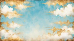 Hyper Realistic Sky-Blue, White & Golden Groovy-Grungy-Rustic-Background