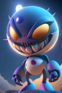 Pokémon cartoon moon alien, octane render, 8k, high detail