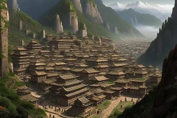 A massive tribal city high in the mountains