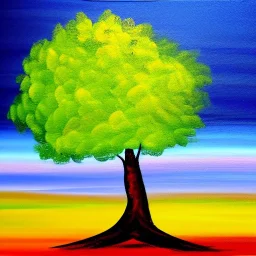 landscape tree painting abstract