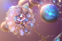 one big crystal subtle flower in a galactic ambiance, transparent petals, delicate colors, in the foreground, with a little beautiful fairy, full of details, smooth, bright sunshine，soft light atmosphere, light effect，vaporwave colorful, concept art, smooth, extremely sharp detail, finely tuned detail, ultra high definition, 8 k, unreal engine 5, ultra sharp focus