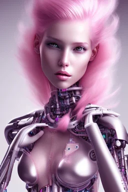 cyborg, pink hair, sexy, perfekt, real, dream