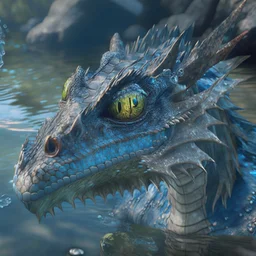 water dragon, unreal engine 5, 8k resolution, photorealistic, ultra detailed