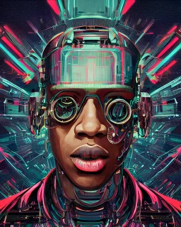 portrait of young thug as a cyborg. intricate abstract. intricate artwork. by tooth wu, wlop, beeple, dan mumford. mulholland drive by david lynch, dune by david lynch, blade runner 2049 by dennis villeneuve, patrick nagel, octane render, trending on artstation, greg rutkowski very coherent symmetrical artwork. cinematic, hyper realism, high detail, octane render, 8 k, iridescent accents