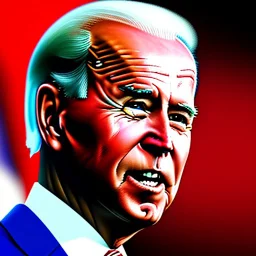 Caricatura de Joe Biden con una naríz extra larga como la del muñeco Pinocho