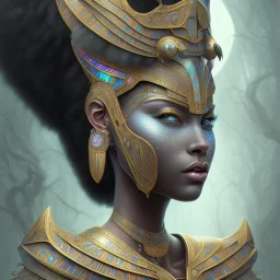 sango fantasy, fantasy magic, intricate, sharp focus, illustration, highly detailed, digital painting, concept art, matte, masterpiece head sexy Indonisian beauty black afro hair earth lady silver tiger head Egyptian princess pyramid