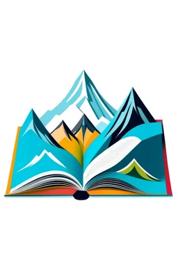 Logo consists of an educational book and combined it with mountains