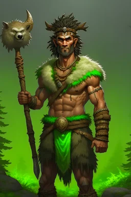 Barbarian druid, young man