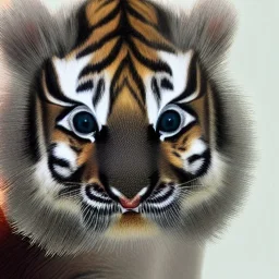 Gorgeous and lovely Chinese zodiac baby tiger. Its crystal ice hair is like Chinese ceramics, and it is as charming as snowflakes. super fine fur, black pupils eyes, whole body, Standing on the surging red agate sea, jewelry, complex details, movie lights, gold design, illusory engine, octane rendering,by Jordan Grimmer, high-definition aesthetic pictures, 3d rendering, virtual engine, very detailed --v 4