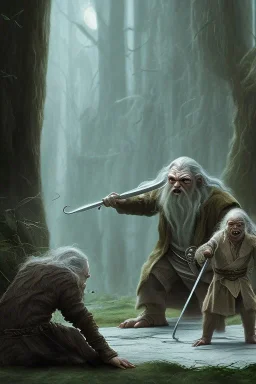 gandalf fight with golum