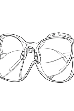 Glasses coloring page