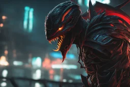 Pyke venom in 8k solo leveling shadow artstyle, pirate them, mask, close picture, rain, neon lights, intricate details, highly detailed, high details, detailed portrait, masterpiece,ultra detailed, ultra quality