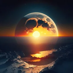 sunrise from the moon