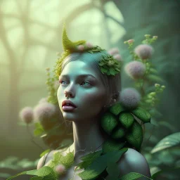 plant girl, fantasy art, octane render, redshift render,ambient lighting, dramatic lighting