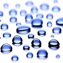 studio photo of a drop of water on a white background