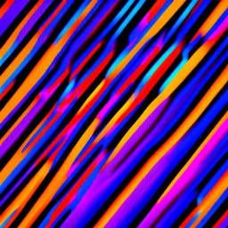 Red Orange Blue Purple (1 Inch) Thick Gradient Vertical Neon Strips With Black Background.