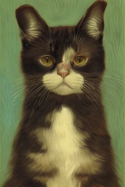 Portrait of a cat by Van Gogh