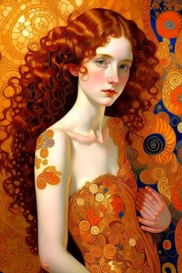 venus godess photo realistic style of klimt