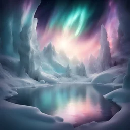 polar light in a Fantasy wonderland