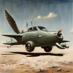 Studebaker with wings and sidewinder missiles