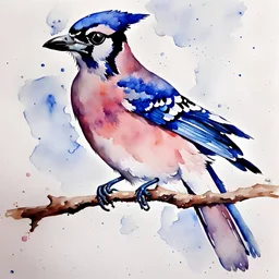 jay, watercolor