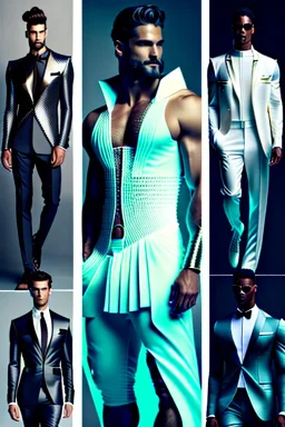 Smocking, evening suit, greek gods, cyberpunk smocking, neon smocking, epic, zeus, poseidon, hades