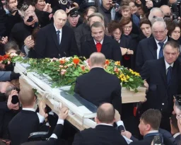 president Putin in coffin