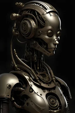 Robot - Half body seems holy like buddha style and medusa head like