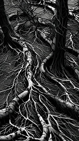 black vein, human veins, mixing together a lot of them, like a forest, big and small veins a lot of them