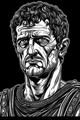 portrait roman mark antony black comic style