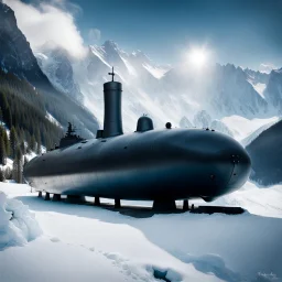 Submarine in the Alps