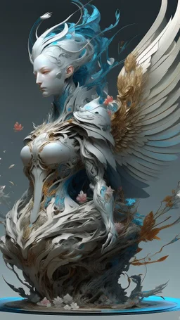 "3D HR Complex Unique and Beautiful Angel , 2 a breathtaking frontier fantasy artwork by Android Jones, Jean Baptiste monge, Alberto Seveso, Erin Hanson, Jeremy Mann. Minimalist highly detailed and complex professional_photography, masterpieces, 8k resolution concept art, Artstation, tricolor, Unreal Engine 5, cgsociety" Highly detailed ArtStation Concept Art Clear Focus Smooth cinematic 4K epic Details Serious Stoic ARTgerm AN's mature art.