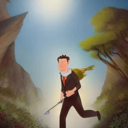 A beautiful rendition of Chris heading mountains