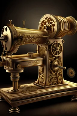 pasta machine churning out words - steampunk style