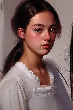 Extremely rich young female portrait